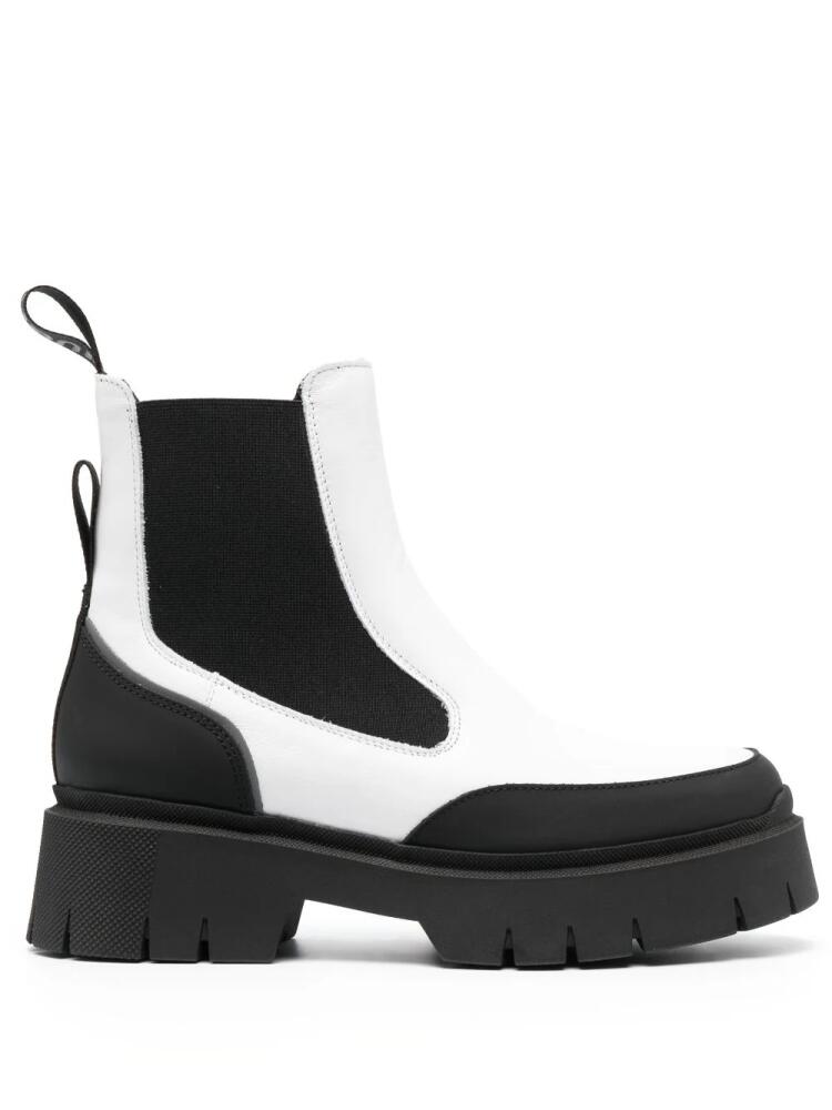 HUGO panelled slip-on Chelsea boots - White Cover