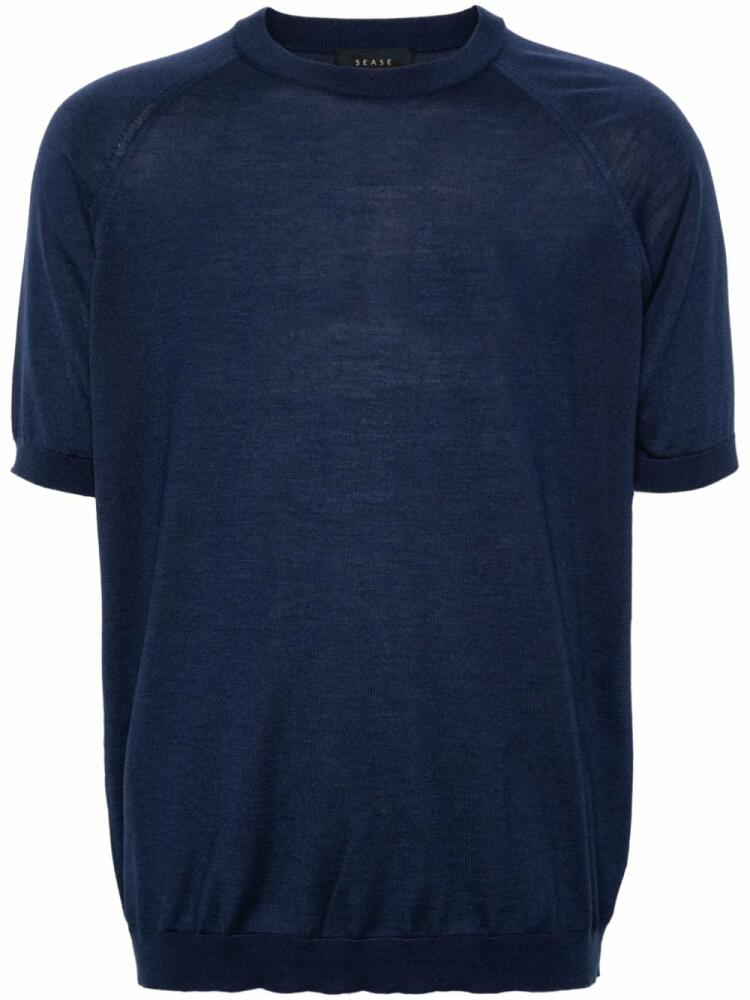 Sease raglan knitted T-shirt - Blue Cover