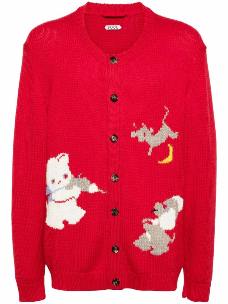 BODE Novelty Prose wool cardigan - Red Cover