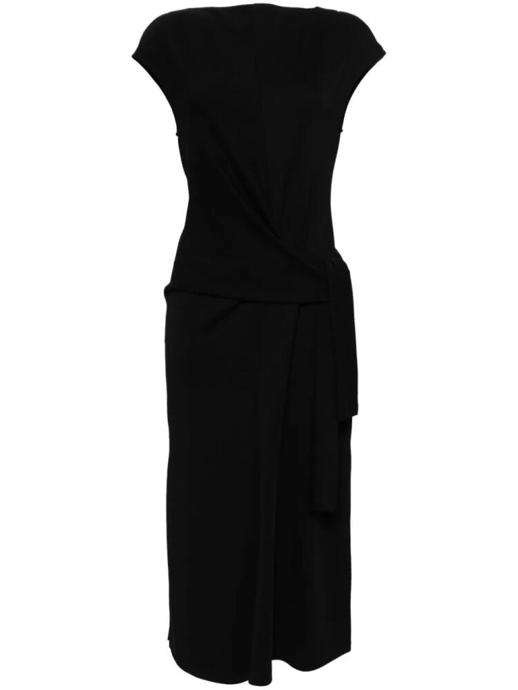 Goen.J knot-detail sleeveless cotton-jersey midi dress - Black Cover