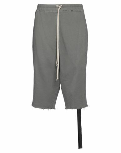 Drkshdw By Rick Owens Man Shorts & Bermuda Shorts Grey Cotton, Elastane Cover