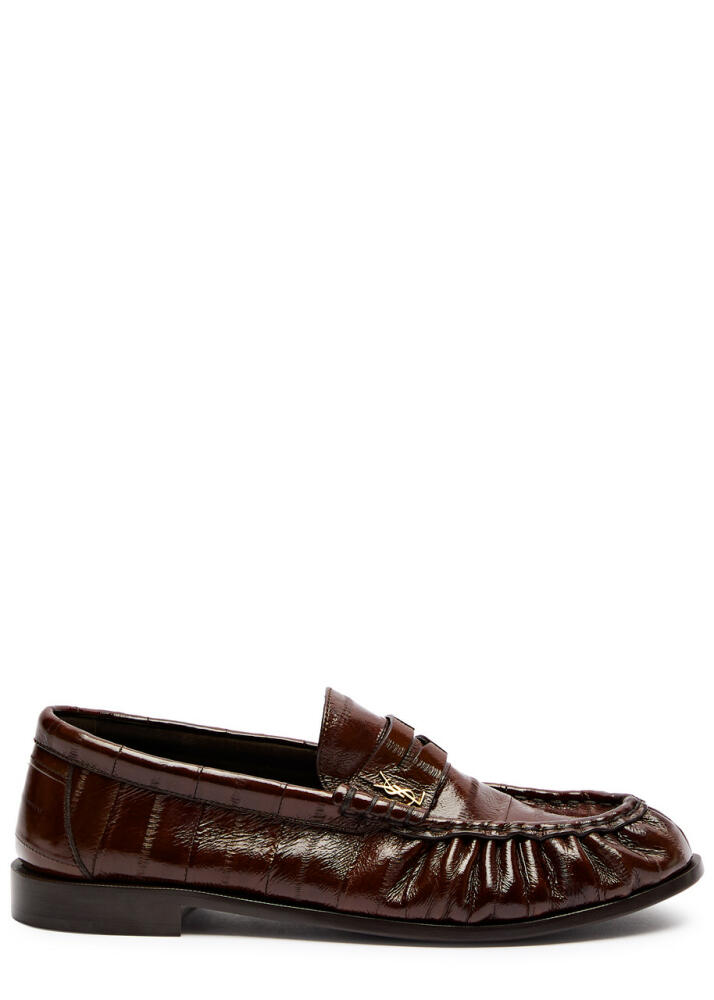 Saint Laurent Le Loafer 15 Leather Loafers - Chocolate Cover