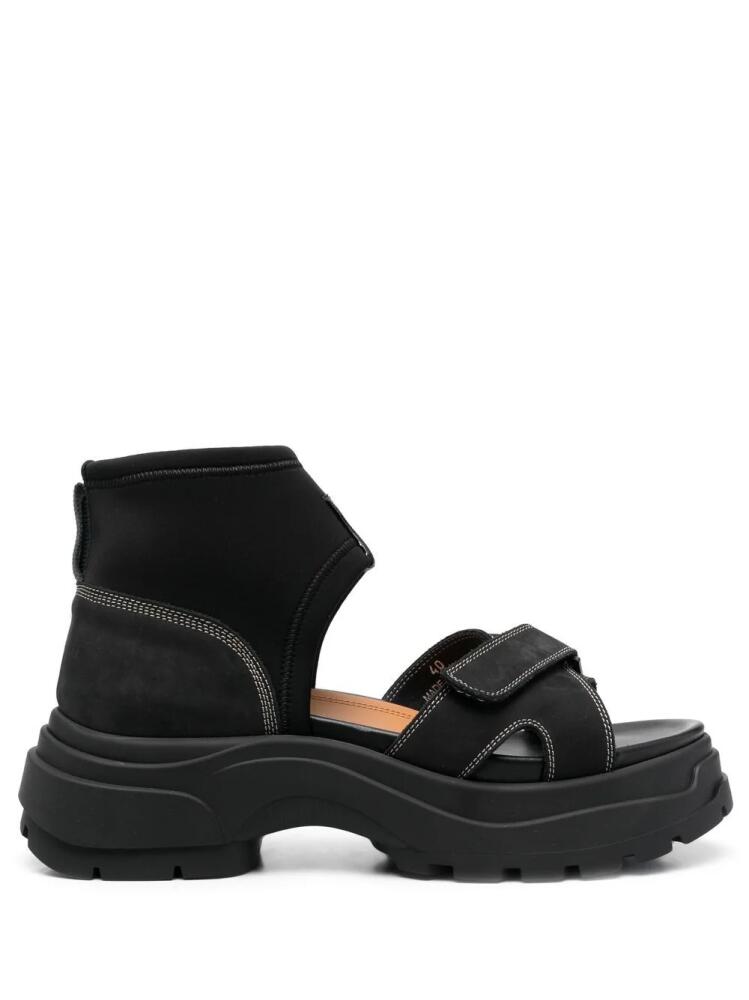 Maison Margiela strap-detail suede sandals - Black Cover