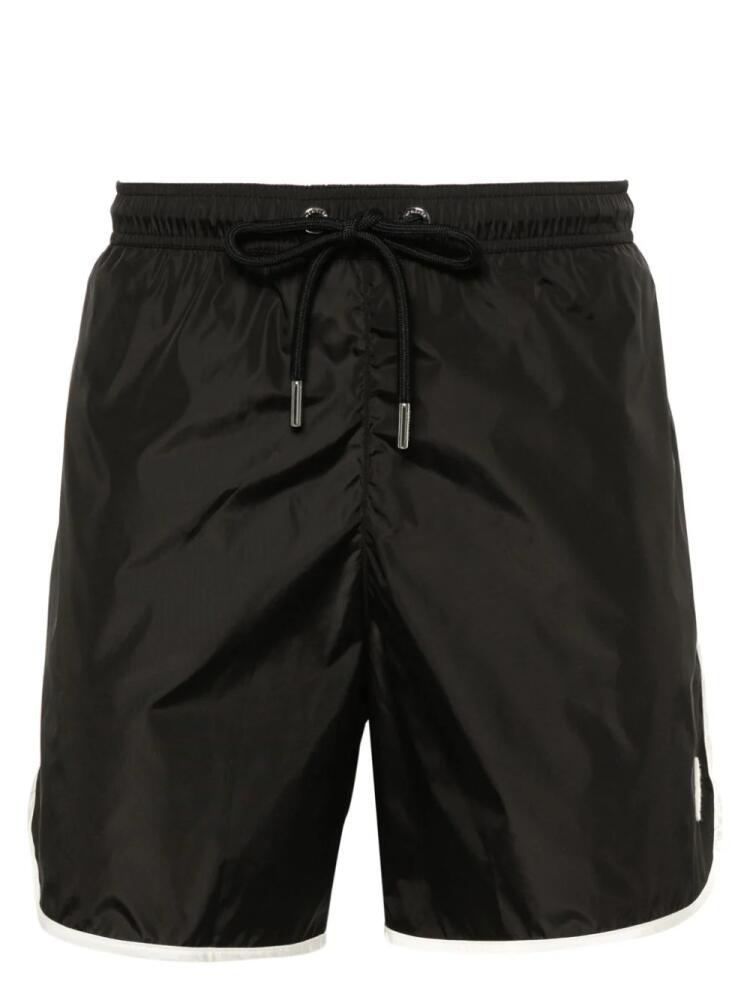 Moncler logo-patch swim short - Black Cover