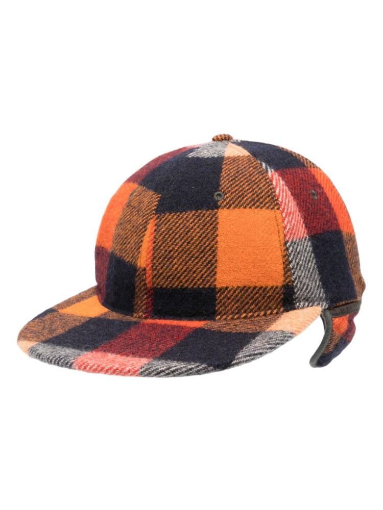 Ralph Lauren RRL plaid wool ear flap cap - Orange Cover