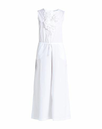 European Culture Woman Jumpsuit White Cotton, Silk Cover