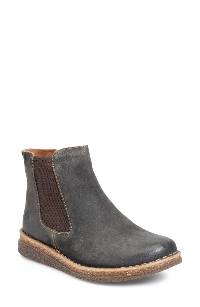 Børn Faline Wedge Chelsea Boot in Dark Grey Distressed Cover