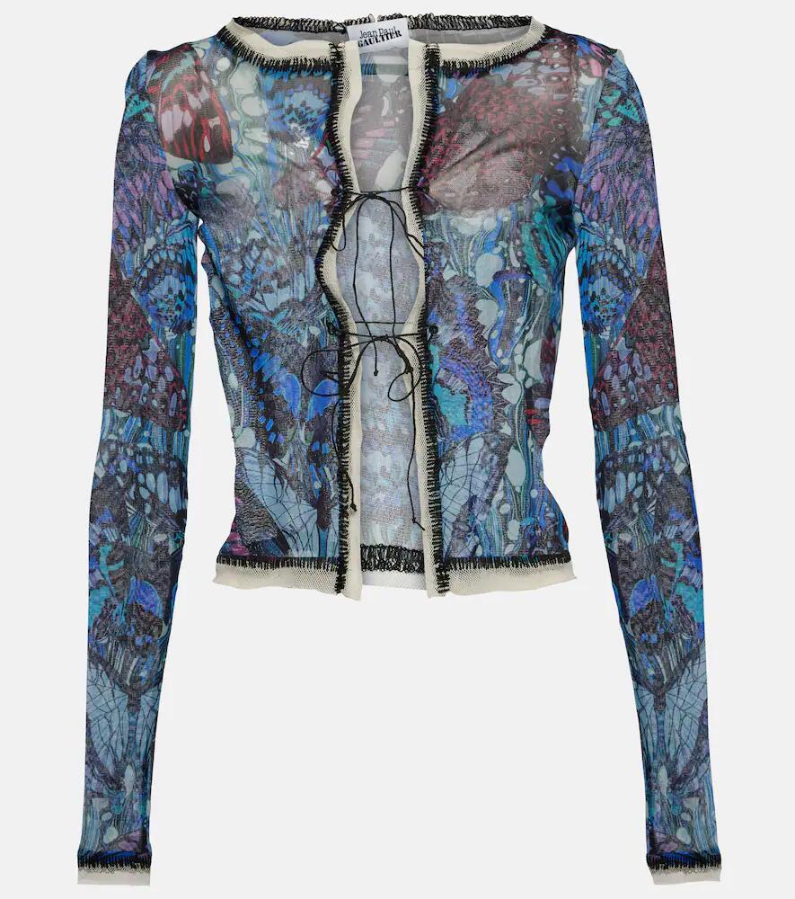 Jean Paul Gaultier Papillon printed mesh cardigan Cover