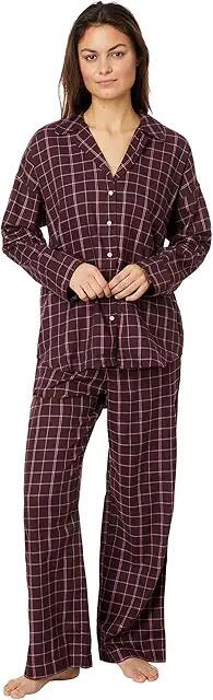 Madewell Plaid Flannel Pajama Set (Chocolate Raisin) Women's Pajama Sets Cover