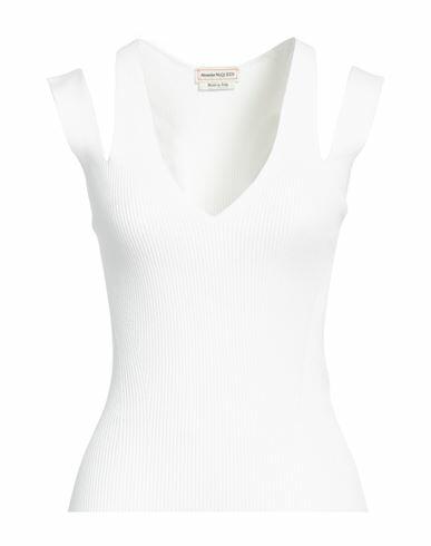 Alexander Mcqueen Woman Sweater White Viscose, Polyester Cover