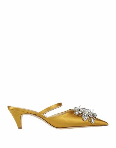 Rochas Woman Mules & Clogs Mustard Textile fibers Cover