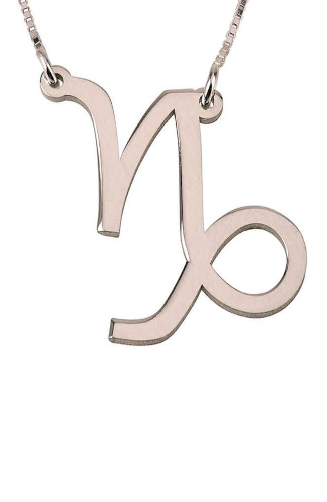 MELANIE MARIE Zodiac Pendant Necklace in Rose Gold Plated - Capricorn Cover