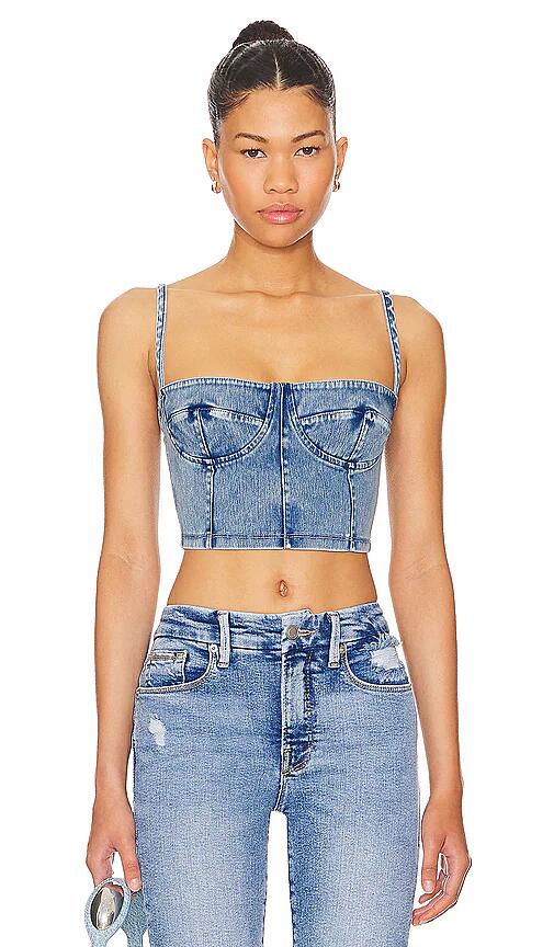 Good American Sculpt Bustier in Blue Cover