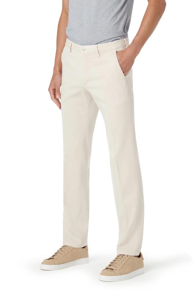 Bugatchi Flat Front Stretch Chinos in Stone Cover