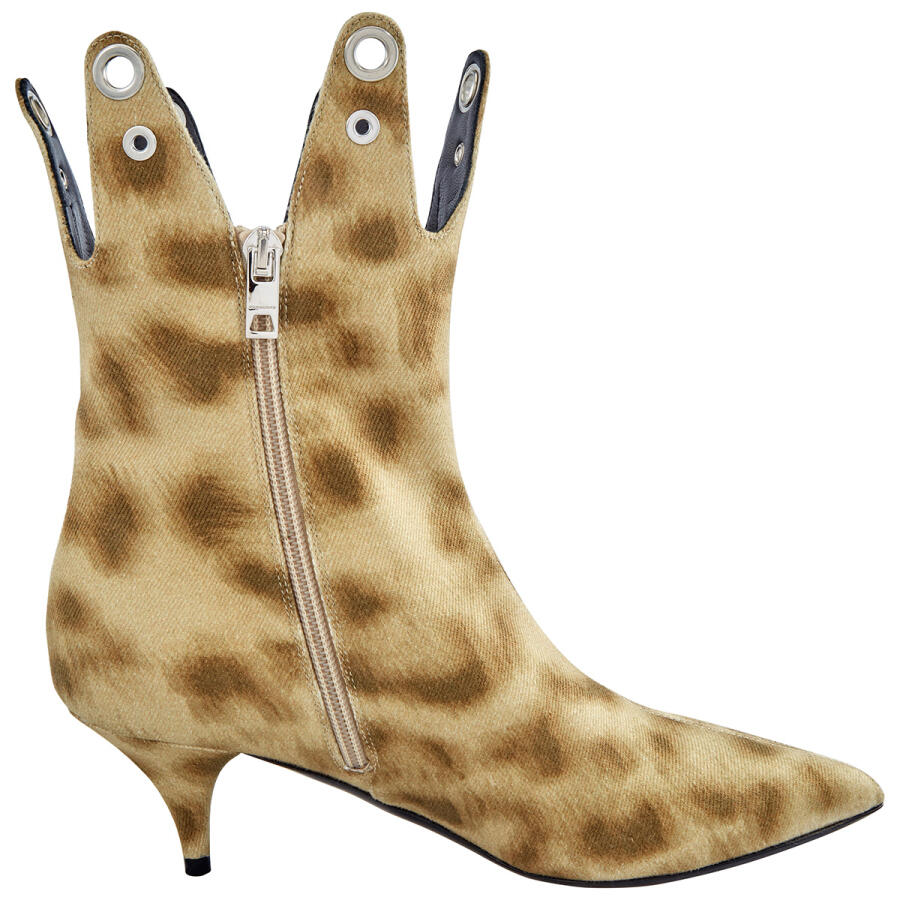 Burberry Jermaine Leopard Print Eyelet Detail Ankle Boots Cover