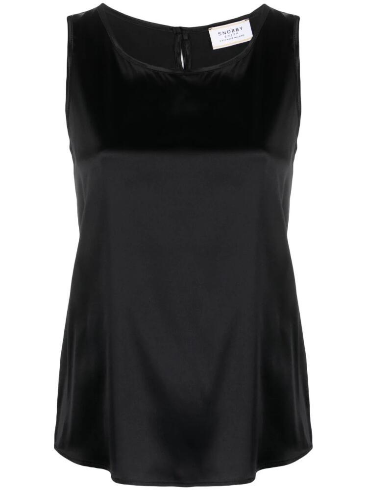 Wild Cashmere sleeveless silk-blend blouse - Black Cover