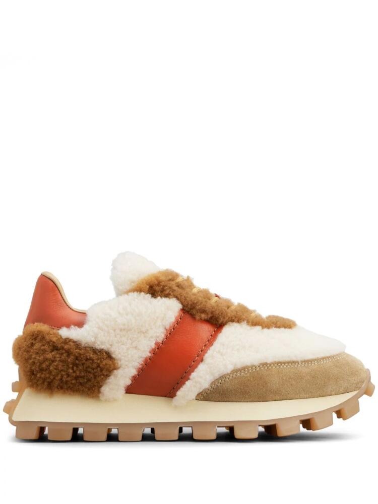 Tod's faux-shearling sneakers - Neutrals Cover