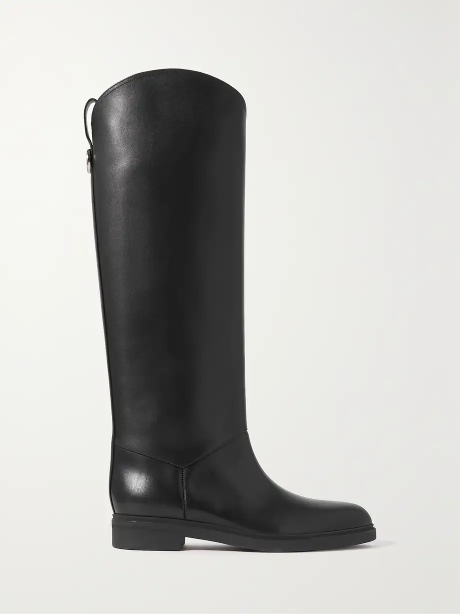 Loro Piana - Kilda Leather Knee Boots - Black Cover