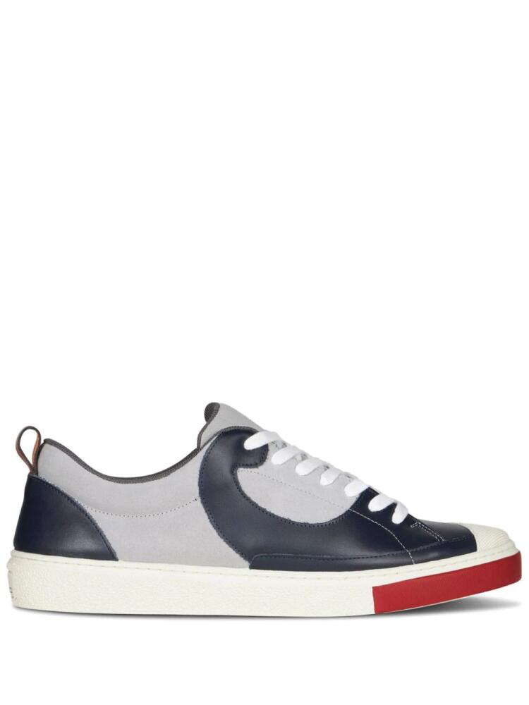 ETRO Leather slow-top sneakers - Grey Cover