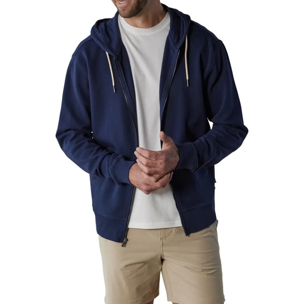 The Normal Brand Cole French Terry Zip-Up Hoodie in Summer Navy Cover