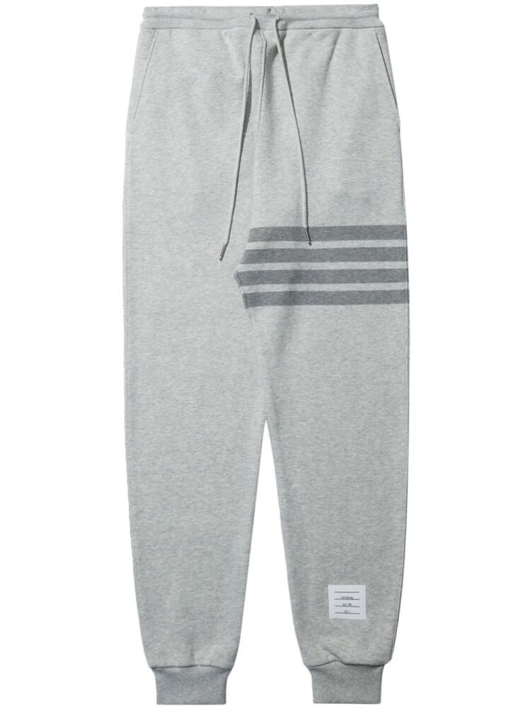 Thom Browne 4-Bar stripe cotton track pants - Grey Cover