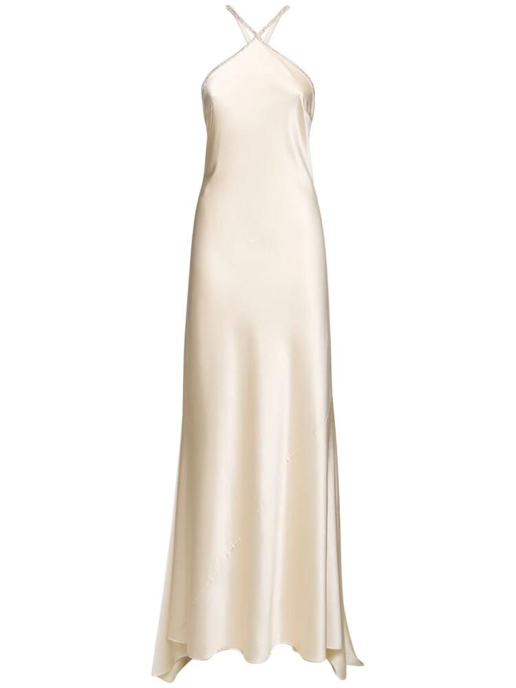 ROLAND MOURET Silk Satin Gown Cover