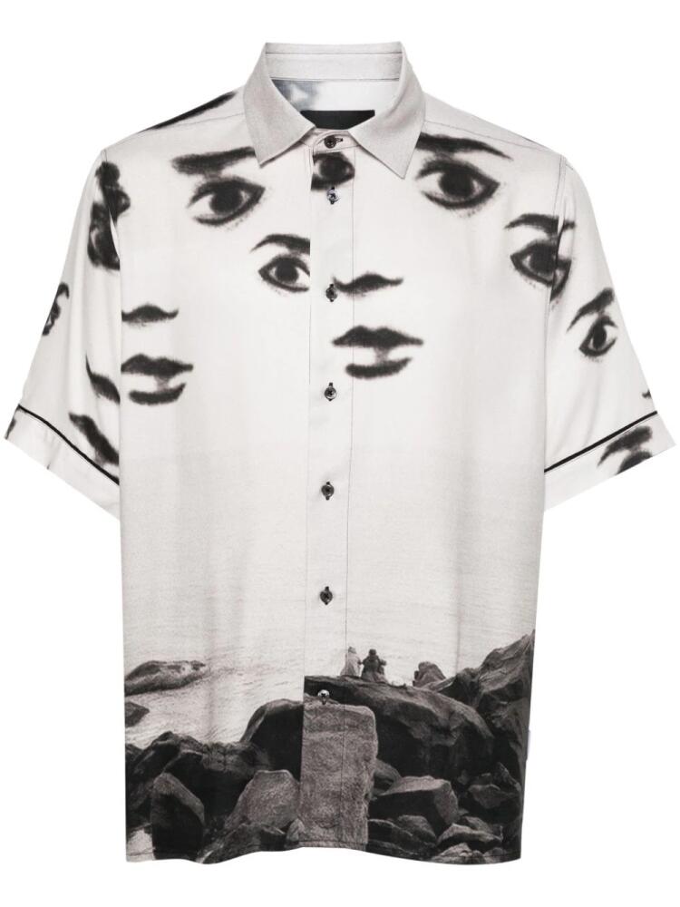 RASSVET eye-print twill shirt - Black Cover