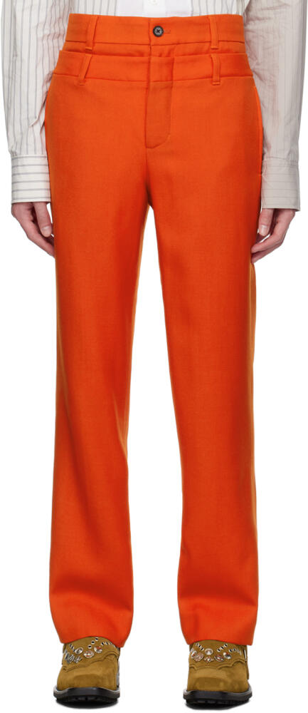 Feng Chen Wang Orange Layered Trousers Cover