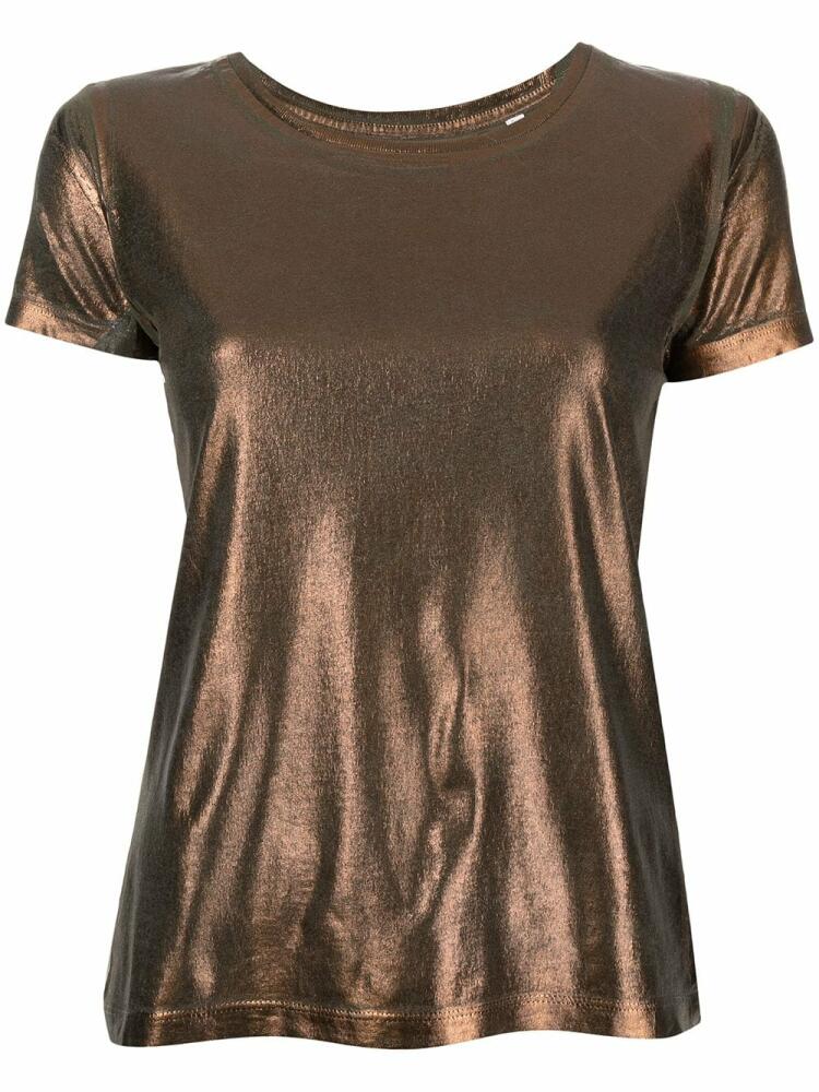 Madison.Maison metallic cotton T-shirt - Brown Cover