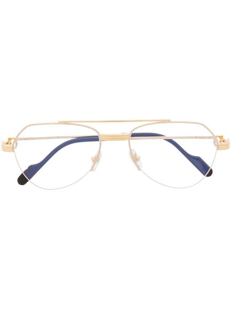 Cartier Eyewear pilot-frame glasses - Gold Cover