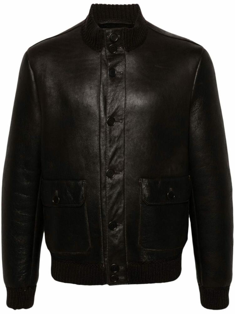 Salvatore Santoro leather bomber jacket - Brown Cover