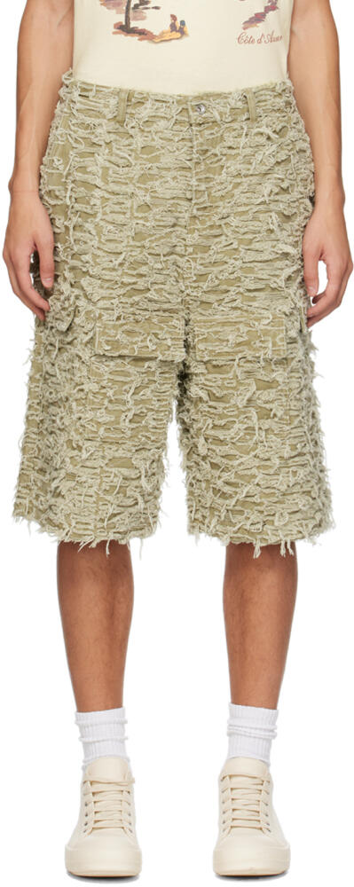 Who Decides War SSENSE Exclusive Tan Husk Denim Shorts Cover