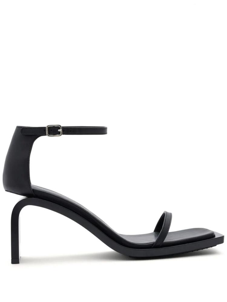 Courrèges Stream 85mm leather sandals - Black Cover