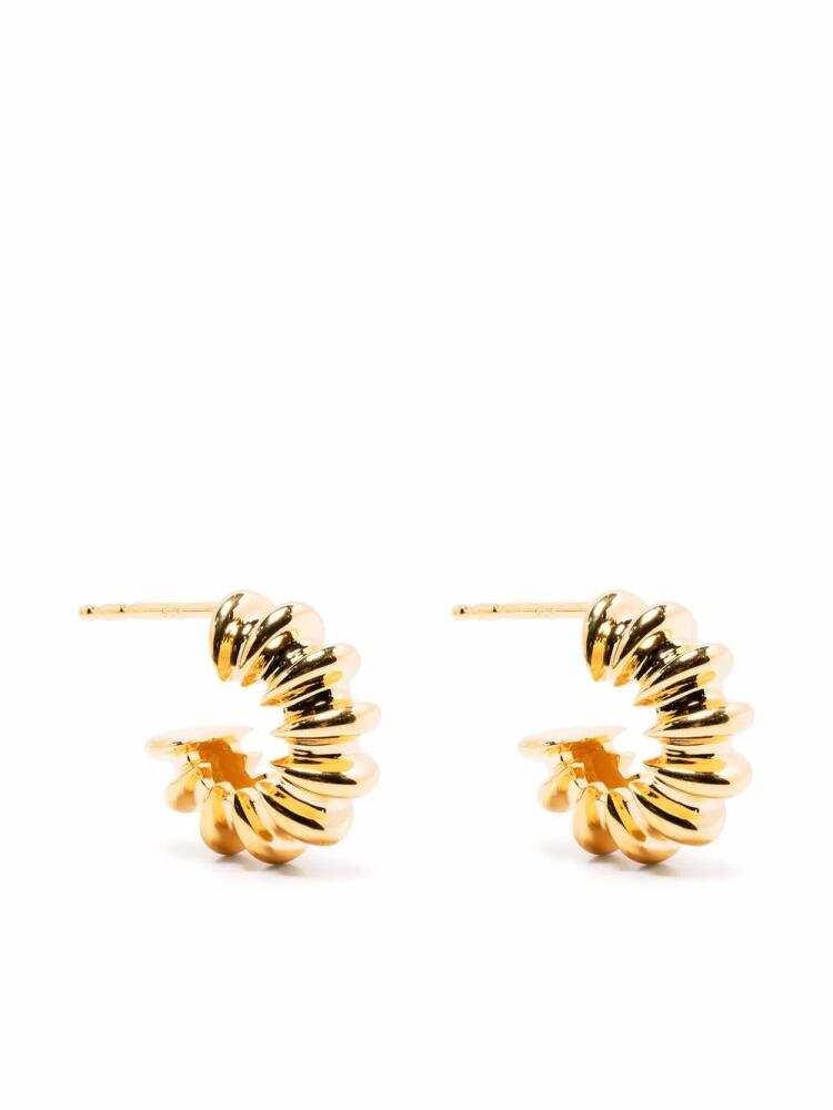 Missoma small rigged claw hoop earrings - Gold Cover