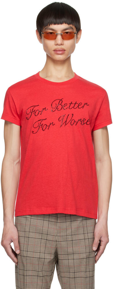 Acne Studios Red 'For Better For Worse' T-Shirt Cover