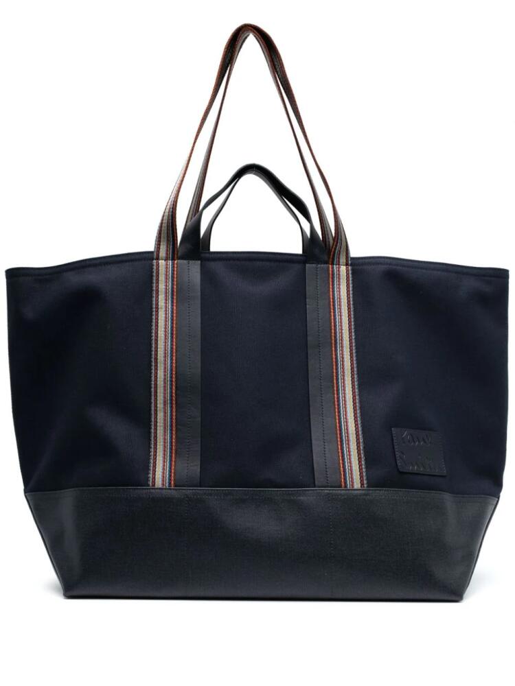 Paul Smith logo-patch tote bag - Blue Cover