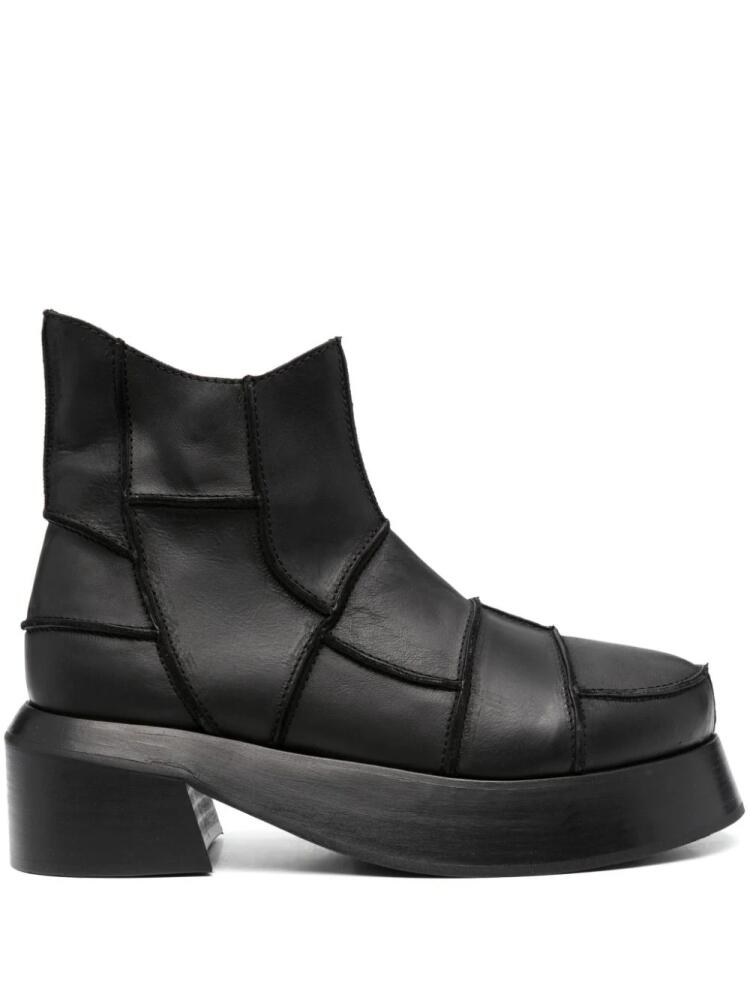 Eckhaus Latta 60mm patchwork ankle boots - Black Cover