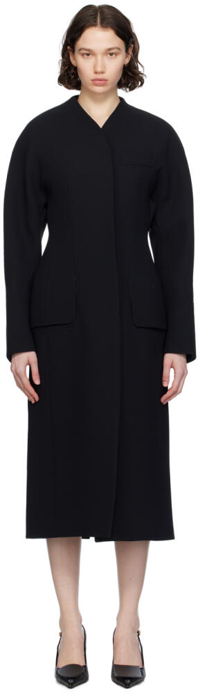 JACQUEMUS Black Les Sculptures 'Le manteau Ovalo' Coat Cover