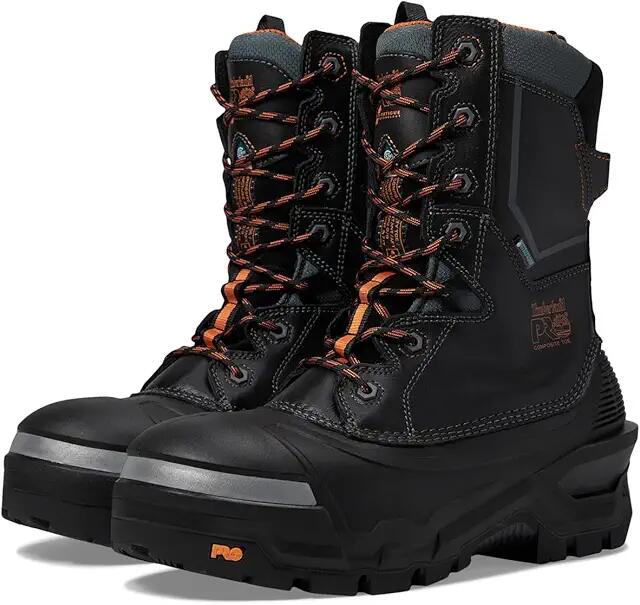 Timberland PRO Pac Max 10 Composite Safety Toe Waterproof Insulated (Black/Orange) Men's Shoes Cover