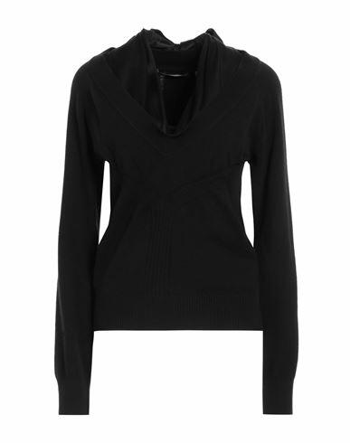 Alberta Ferretti Woman Sweater Black Virgin Wool, Cashmere, Polyamide, Elastane, Silk Cover