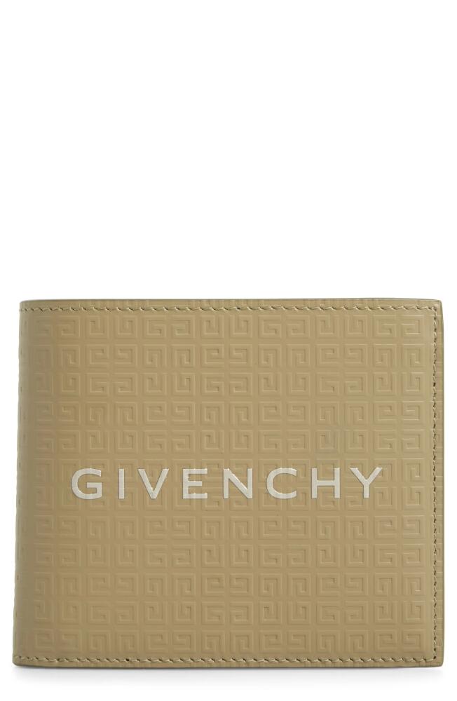 Givenchy 4G-Motif Leather Bifold Wallet in Khaki Cover