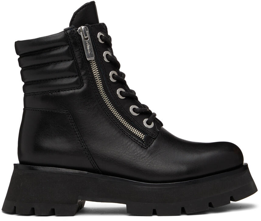 3.1 Phillip Lim Black Kate Double-Zip Boots Cover