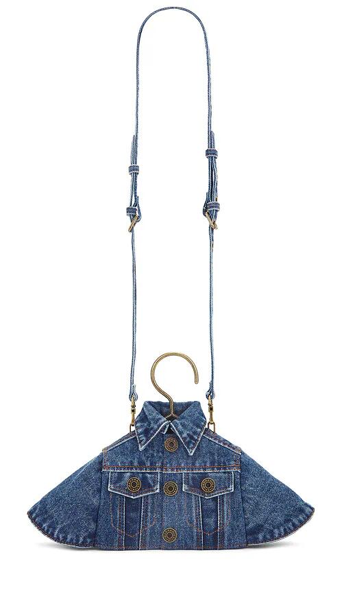 MARRKNULL Denim Shirt Hanger Bag in Blue Cover