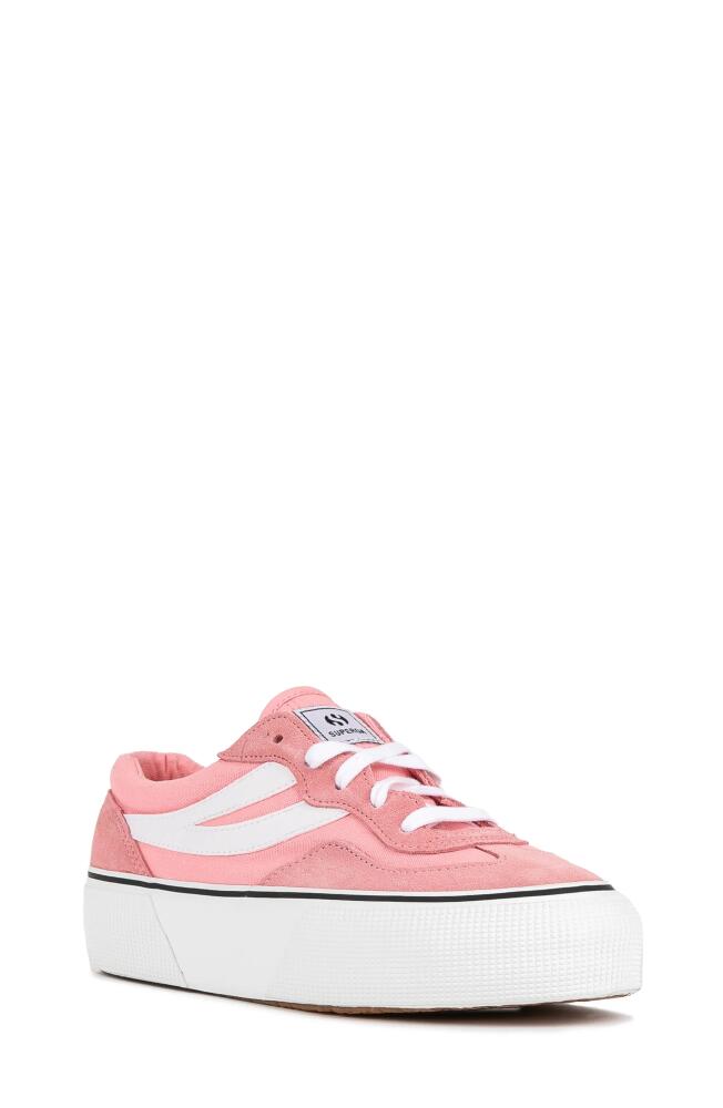 Superga 3041 Revolley Colorblock Platform Sneaker in Pink-White Cover