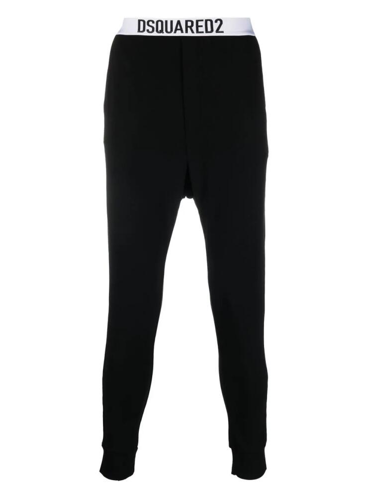 DSQUARED2 logo-waistband sleep leggings - Black Cover