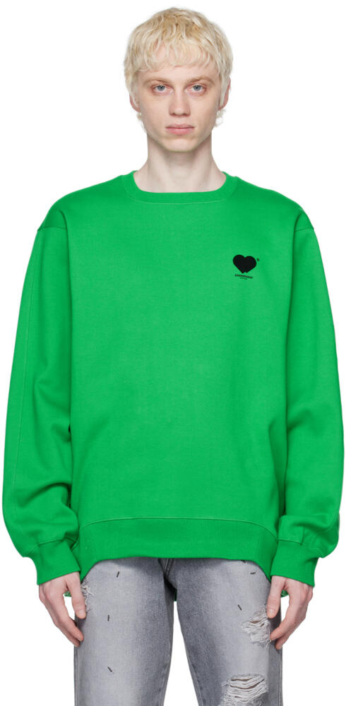 ADER error Green Flocked Sweatshirt Cover