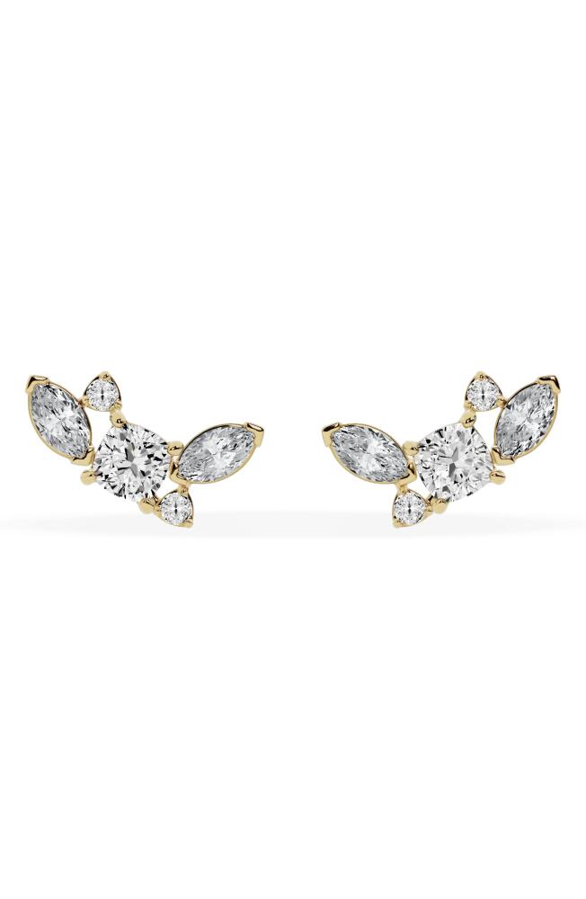 Jennifer Fisher 18K Gold Mixed Lab Created Diamond Fashion Stud Earrings - 1.73 ctw in 18K Yellow Gold Cover