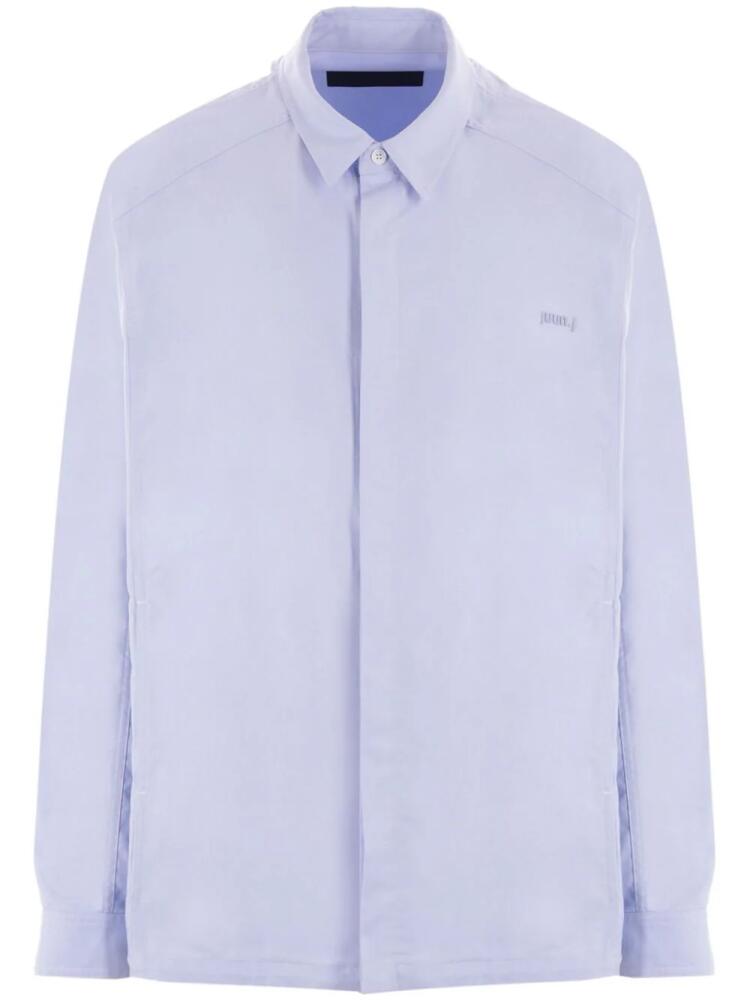 Juun.J embroidered-logo shirt - Blue Cover