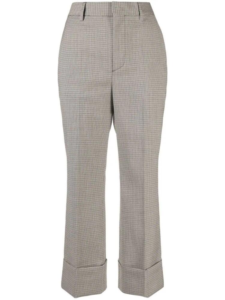 DSQUARED2 houndstooth pattern cropped trousers - White Cover