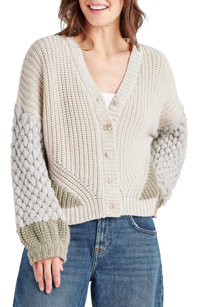 Splendid Margo Mixed Stitch Cardigan in White Sand/Dew Cover